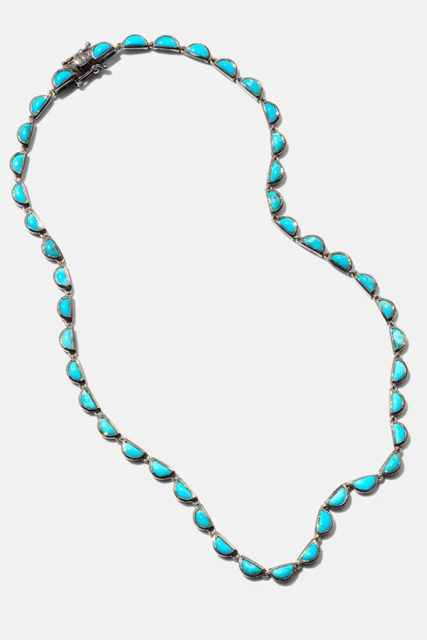 Small Scallop Rivière Necklace - Turquoise