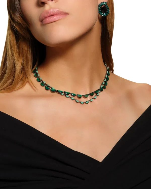 Small Scallop Rivière Necklace - Chrysoprase