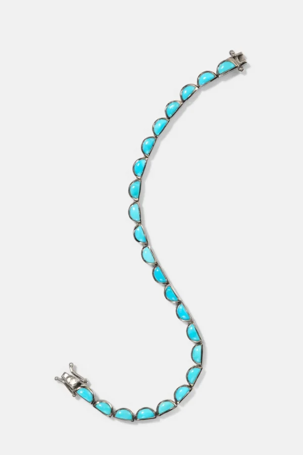 Small Scallop Tennis Bracelet - Turquoise