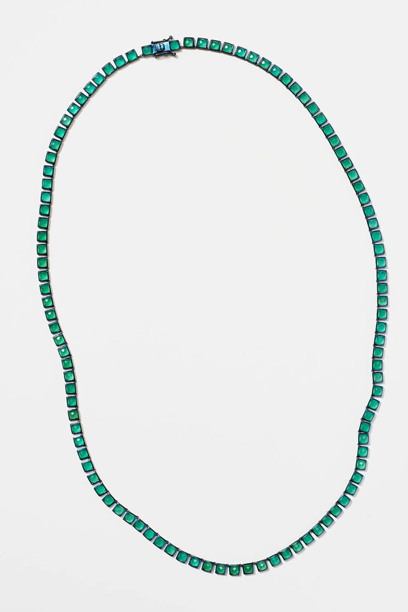 small_tile_opera_necklace_0.webp Small Tile Opera Necklace - Green Onyx