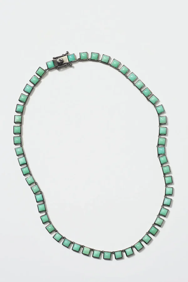 Small Tile Rivière Necklace - Chrysoprase