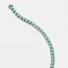 Small Tile Tennis Bracelet - Chrysoprase