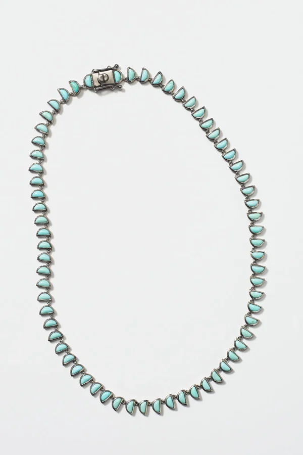 Small Worm Rivière Necklace - Turquoise