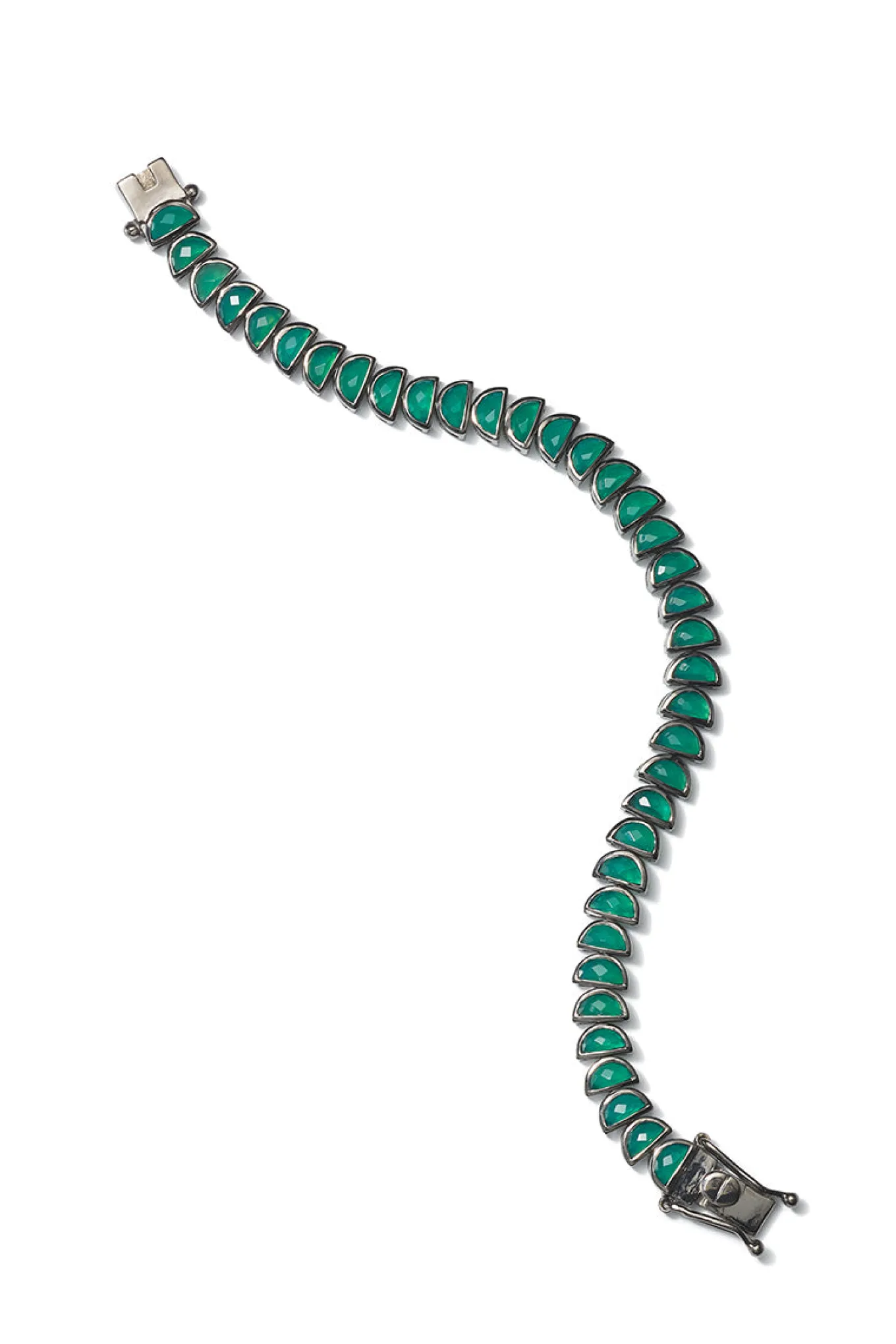 small_worm_tennis_bracele_0-2.webp Small Worm Tennis Bracelet - Green Onyx