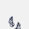 Split Pea Blue Enameled Climbers - Rainbow Moonstone