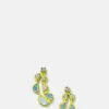 Split Pea Chartreuse Enameled Climbers - Ethiopian Opal