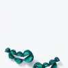 Split Pea Emerald Enameled Climbers - Green Onyx