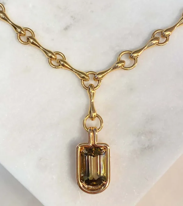 Stacked Pendant - Bi-color Tourmaline