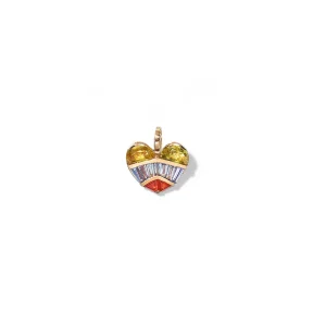 Strapped Heart Pendant - Sphene