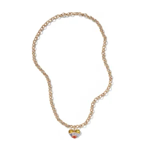 Strapped Heart Pendant - Sphene