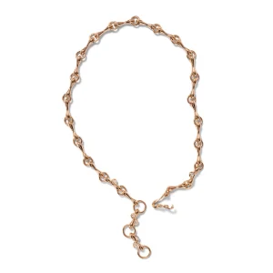 Switchback Halfmoon Diamond Baton Necklace