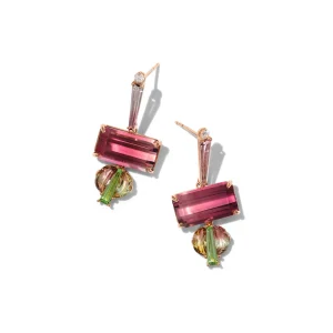 Talisman Earrings - Rubellite
