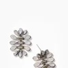 Tamago Earrings - Pyrite & Rainbow Moonstone