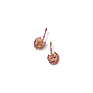 Tote Earrings - Pink Tourmaline & Rubellite