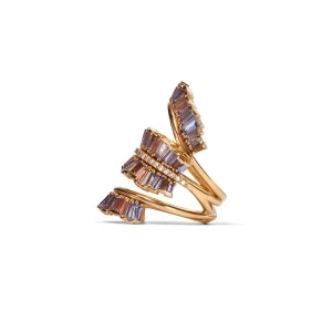 Triple Ruched Ribbon Ring - Tanzanite