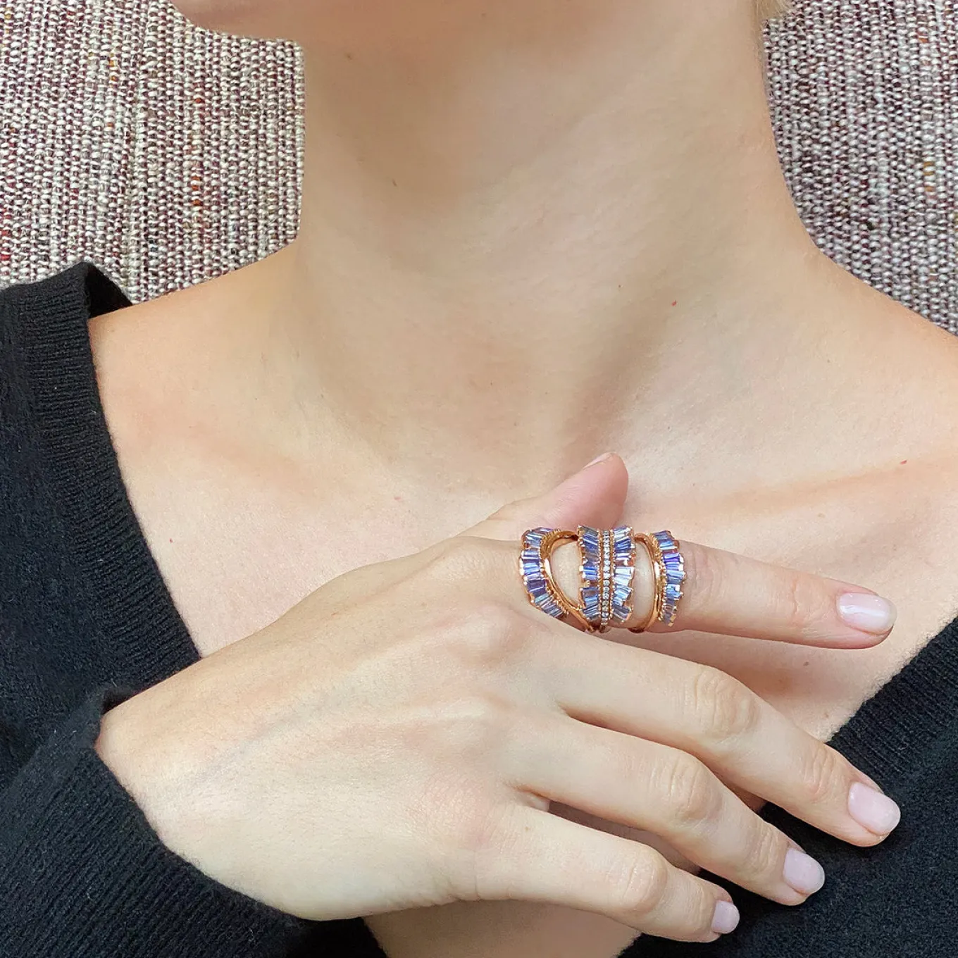 triple_ruched_ribbon_ring_1-1.webp Triple Ruched Ribbon Ring - Tanzanite