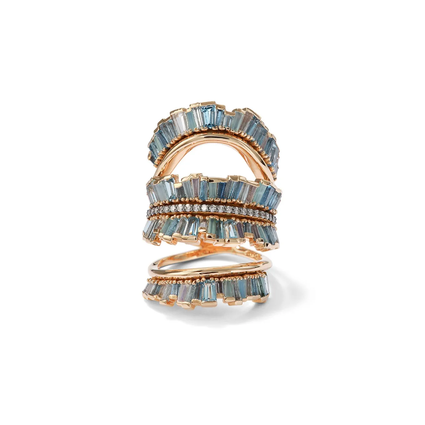 triple_ruched_ribbon_ring_1-3.webp Triple Ruched Ribbon Ring - Aquamarine & Blue Peruvian Opal