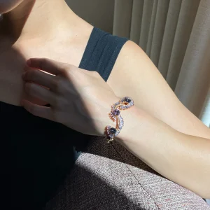 Triple Stone Fray Cuff - Spinel