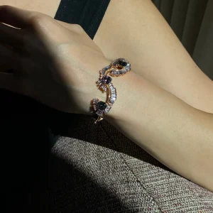Triple Stone Fray Cuff - Spinel