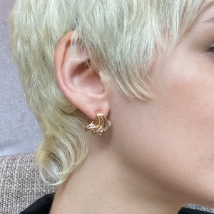 Triple Twisted Half Moon Hook Hoops - 18mm
