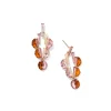 Tuxedo Earrings - Golden Tourmaline & Pink Tourmaline
