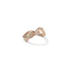 Twist and Half Moon Ring - Diamond