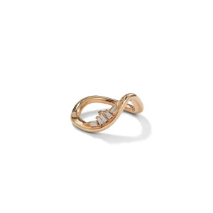 Twist Ruched Ring - Diamond