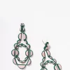 Vienna Emerald Enameled Earrings - Pink Opal