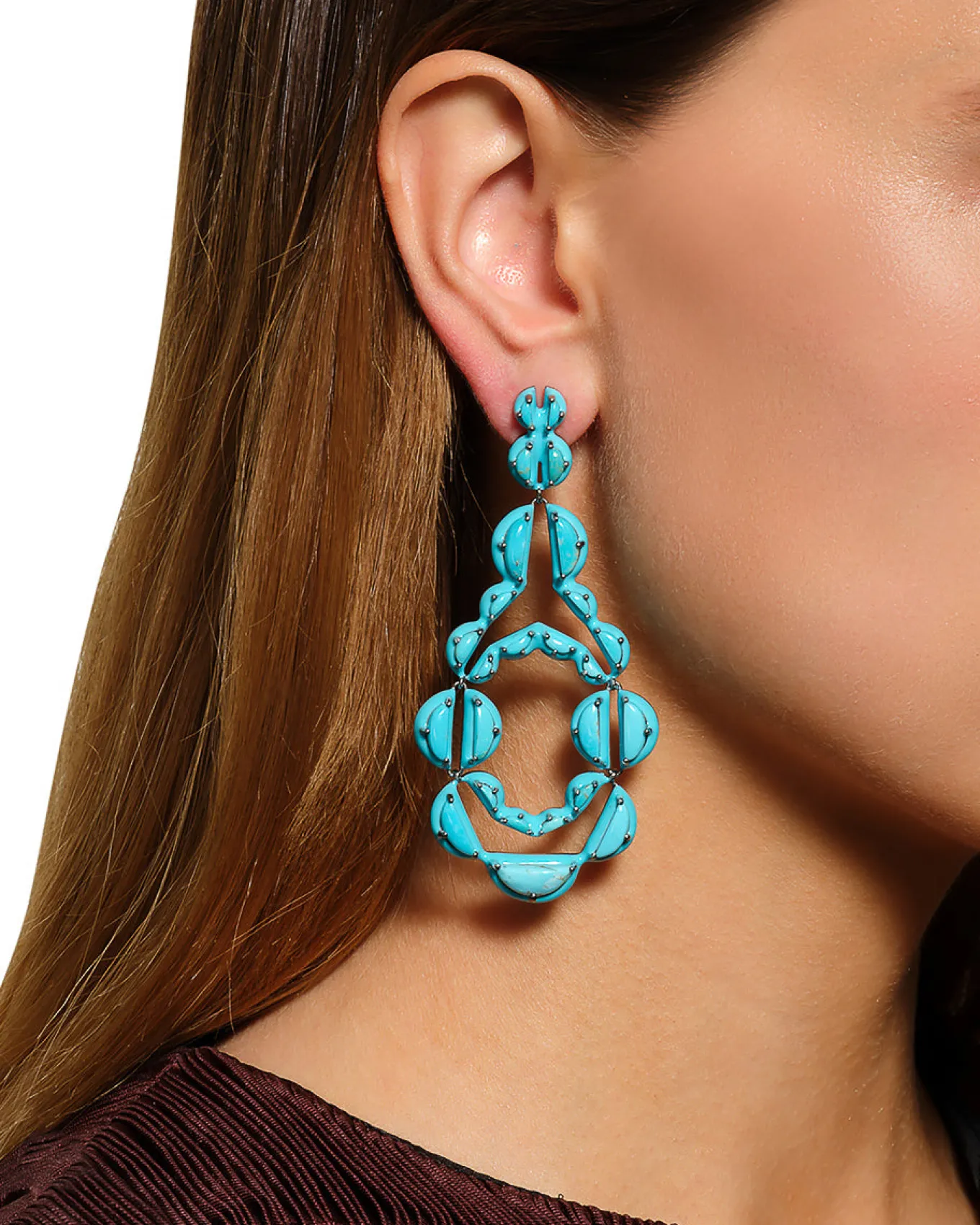 vienna_turquoise_enameled_1.webp Vienna Turquoise Enameled Earrings - Turquoise