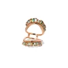 Wing Guard Ring - Green Tourmaline, Golden Tourmaline, Aquamarine